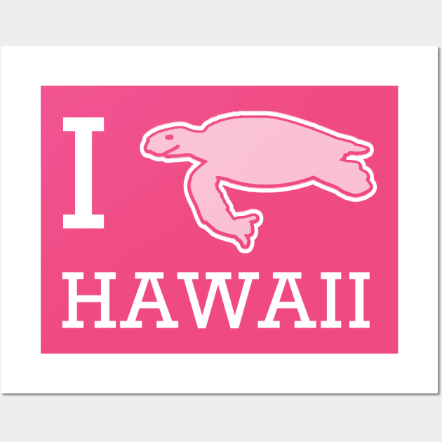 Honu Tide - I Love Hawaii Sea Turtle Wall Art by ThisIsFloriduhMan